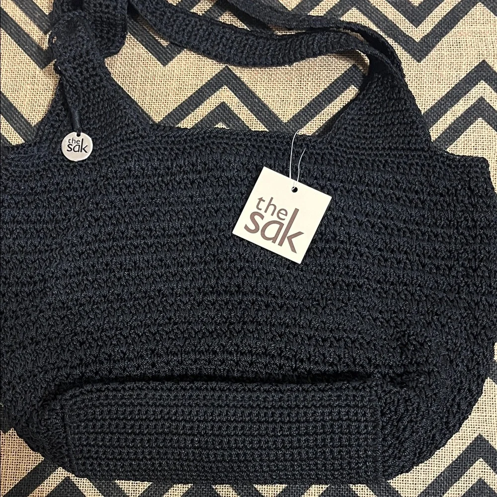 The Sak Dark Crochet Shoulder Bag - Picture 1 of 3